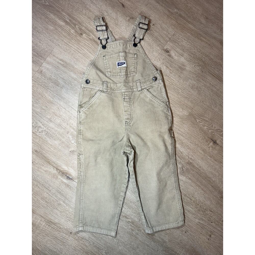 Vintage Old Navy Overalls Khakis Toddler Boy 3T Corduroy Carpenter Farmer Y2K